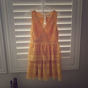 Yellow/mustard brand new lace dress
